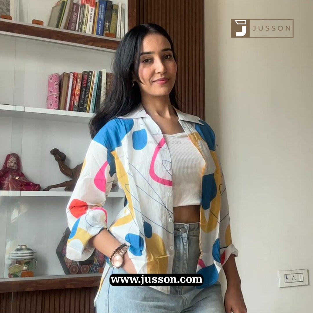 Abstract Pop Art Oversized Shirt