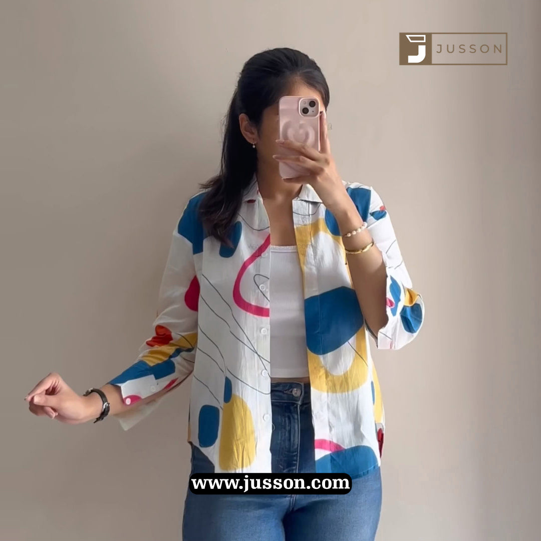 Abstract Pop Art Oversized Shirt