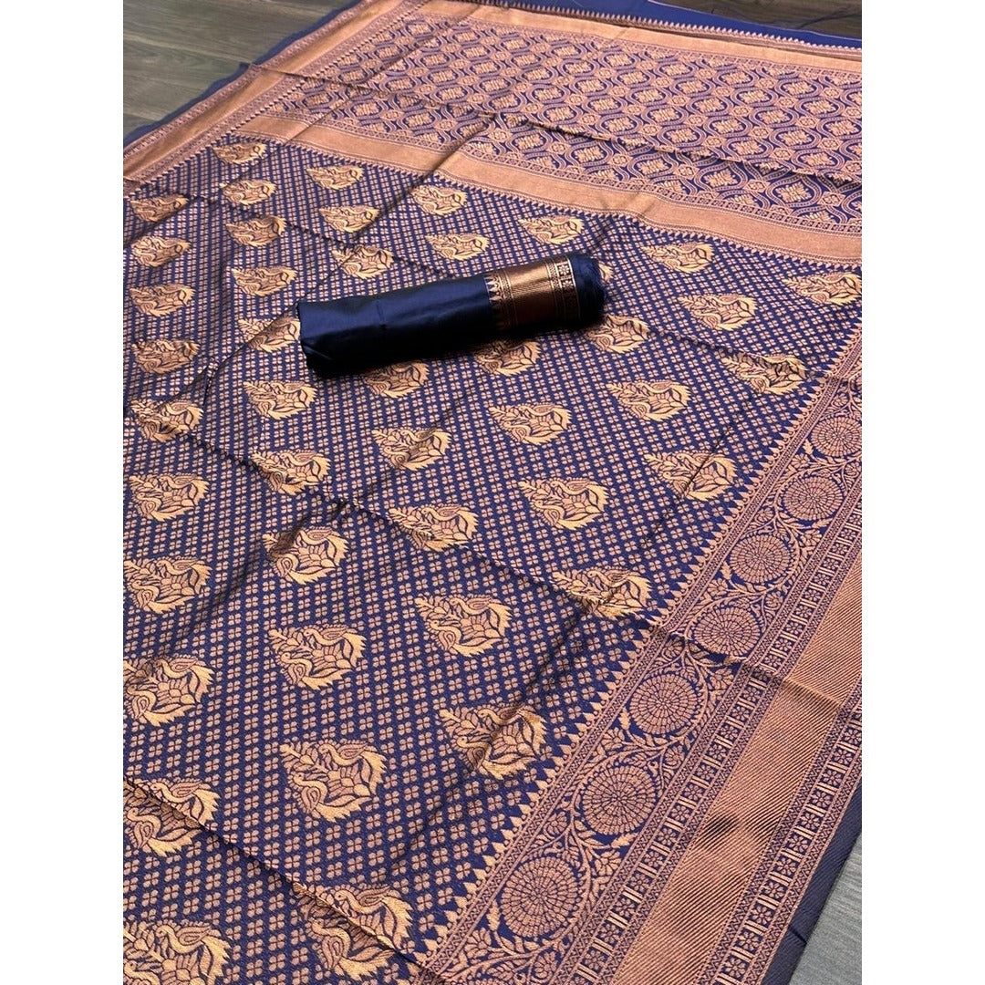 Orchid And Copper Soft Art Silk Saree