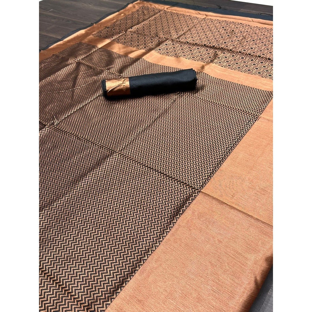 Copper Soft Silk Saree