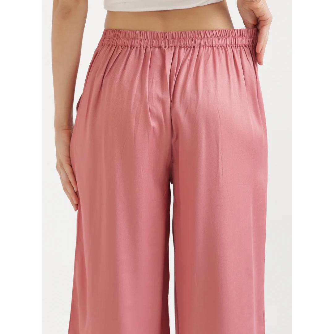 Peach Daily Wear Viscose Palazzo Pant