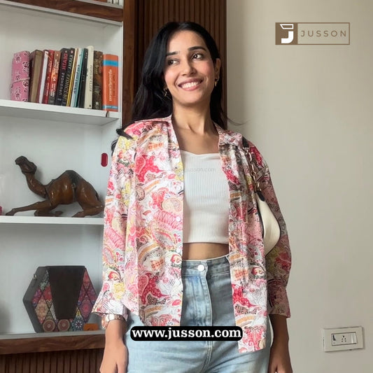 Paisley Charm Button Down Printed Shirt