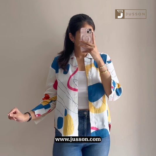 Abstract Pop Art Oversized Shirt